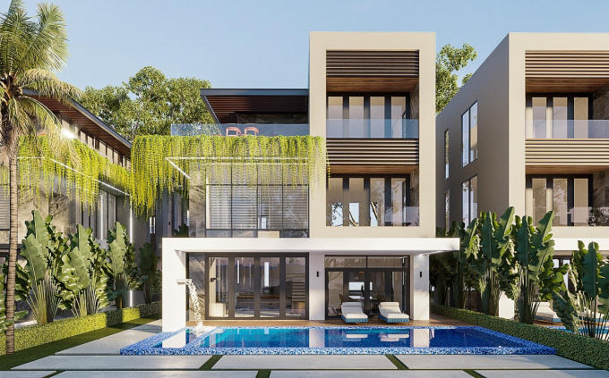 Các căn biệt thự mẫu Khu biệt thự Rosa Luxury Villas