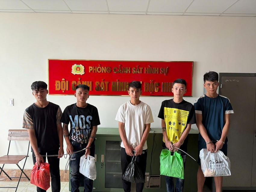 Các đối tượng bị bắt giữ trong vụ án. Ảnh: Công an Hải Phòng