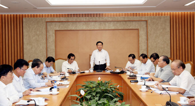 Phó Thủ tướng Vương Đình Huệ chủ trì cuộc họp về tình hình giải ngân vốn đầu tư công.