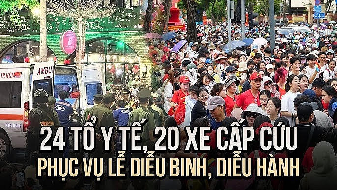Huy động 20 xe cấp cứu 2 bánh, 64 xe cứu thương sẵn sàng ứng trực phục vụ lễ diễu binh.