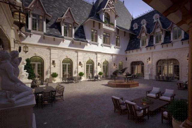 Tamdao Castle có kiến trúc pha trộn giữa phong cách Neo Gothic và Phục Hưng.