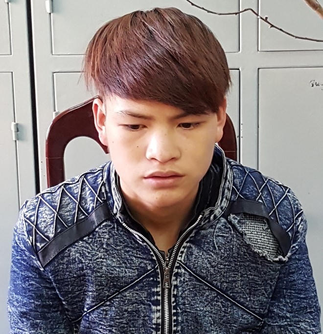 Đối tượng Triệu Tiến Sơn tại cơ quan điều tra.