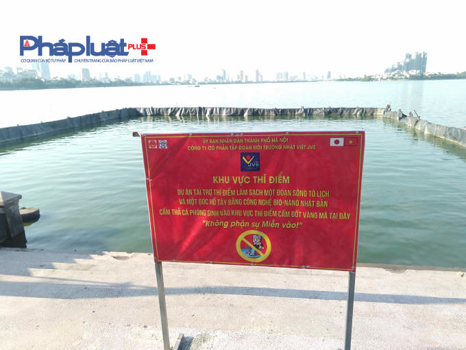 Tấm biển đó tại Khu vực thí điểm có ghi rõ