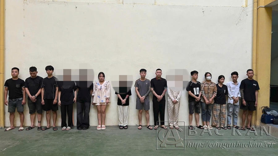 Các đối tượng nhóm lừa đảo với chiêu trò lừa đầu tư “sàn BO” (Ảnh: Công an Bắc Kạn).