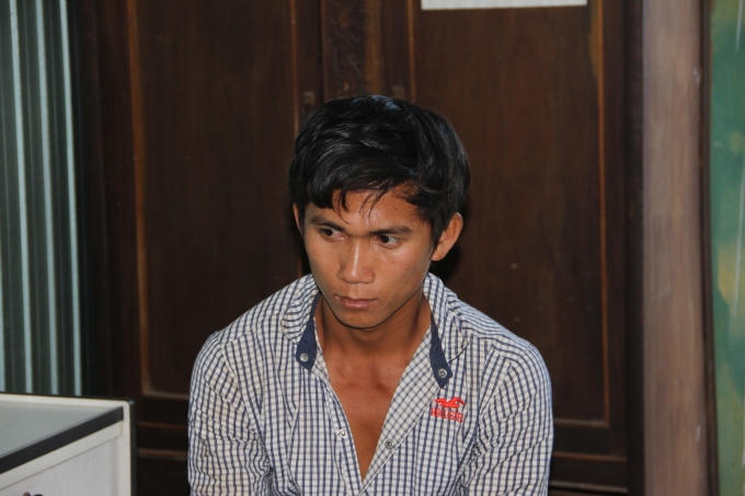 Đối tượng Đặng Văn Toàn tại cơ quan Công an.