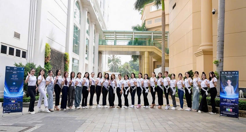 Dàn thí sinh Hoa Hậu Biển Việt Nam 2024 rạng rỡ khởi đầu hành trình chinh phục vương miện.