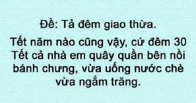 Tả đêm giao thừa.
