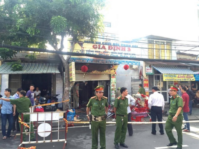 Hiện trường vụ cháy làm 3 người tử vong ở TP Hồ Chí Minh.