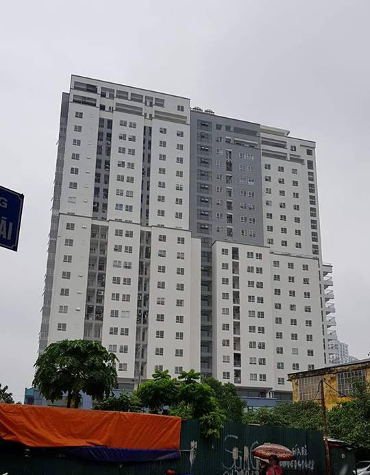 Tòa nhà Sapphire Palace (số 4 phố Chính Kinh, Thanh Xuân) chưa được nghiệm thu về hệ thống phòng cháy chữa cháy.