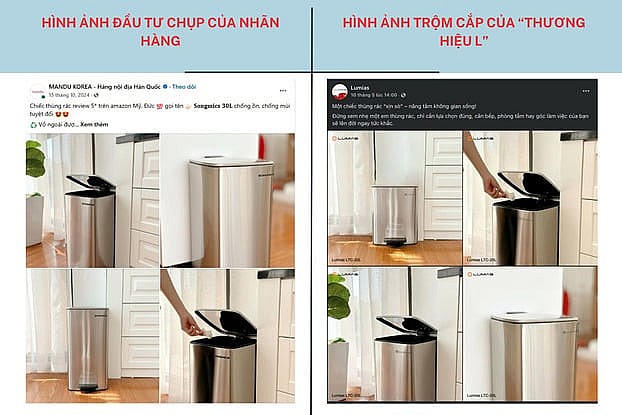 Thiếu đạo đức kinh doanh: Thương hiệu L sử dụng ảnh gốc của hãng khác, chỉ thay đổi logo.