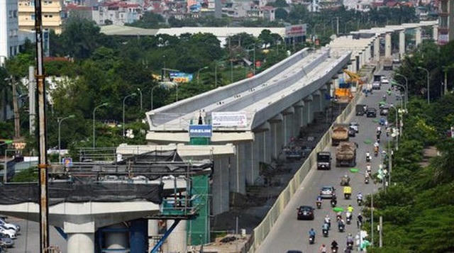 Dự án đường sắt đô thị Nhổn- ga Hà Nội (Ảnh: Toàn Vũ).