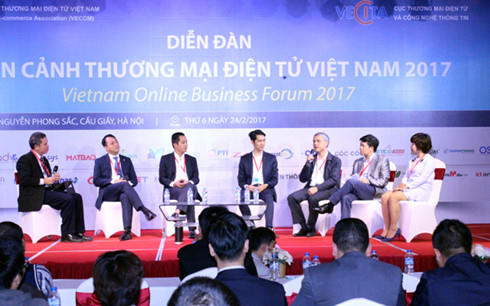 Diễn đàn toàn cảnh thương mại điện tử Việt Nam 2017. Ảnh: VOV.