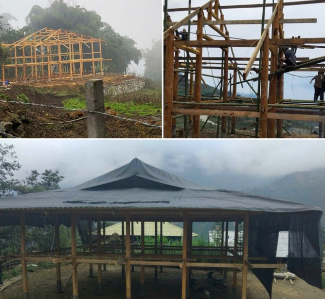 Vị trí các công trình xây dựng trái phép tại xã Mường Hoa.