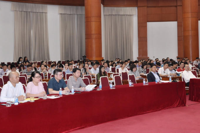 Các đại biểu tham dự Hội nghị tại điểm cầu Hà Nội. (Ảnh: Bộ Tài chính)