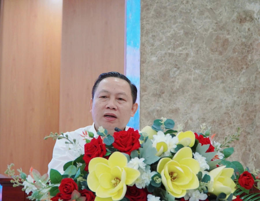 Ông Lê Hữu Toàn - Giám đốc Sở Nông nghiệp và Phát triển nông thôn Kiên Giang phát biểu tại hội nghị.