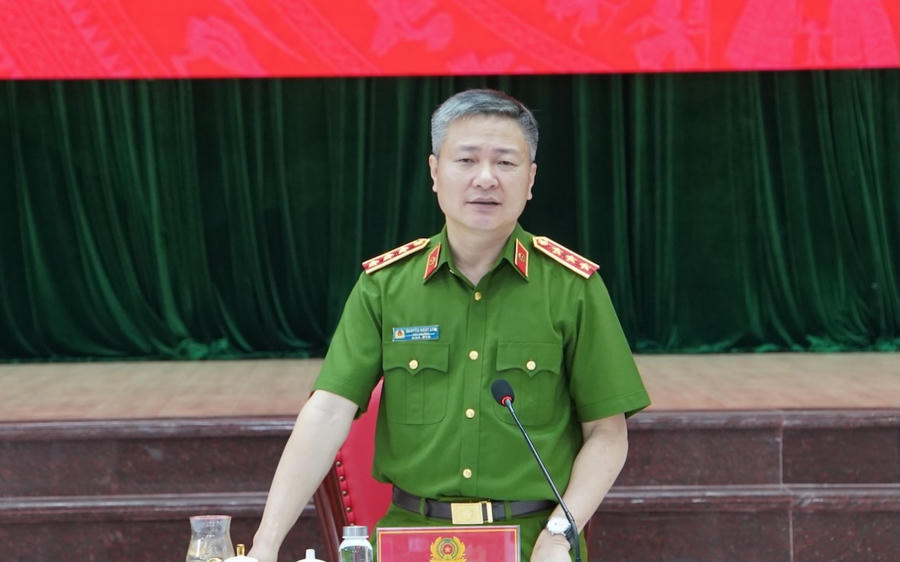 Thượng tướng Nguyễn Ngọc Lâm – Thứ trưởng Bộ Công an phát biểu kết luận.