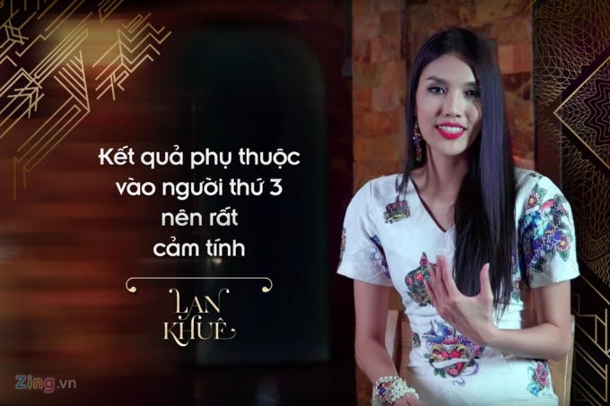 Cuối cùng huấn luyện viên này chọn Bảo Ngọc - cô gái có thể hiện tốt nhất với mong muốn điều này sẽ thuyết phục Phạm Hương cho học trò mình ở lại. Tuy nhiên, cuối cùng cô đã tính toán sai. Trước đó, Lan Khuê chia sẻ quan điểm việc để người thứ 3 quyết định kết quả là không công tâm.