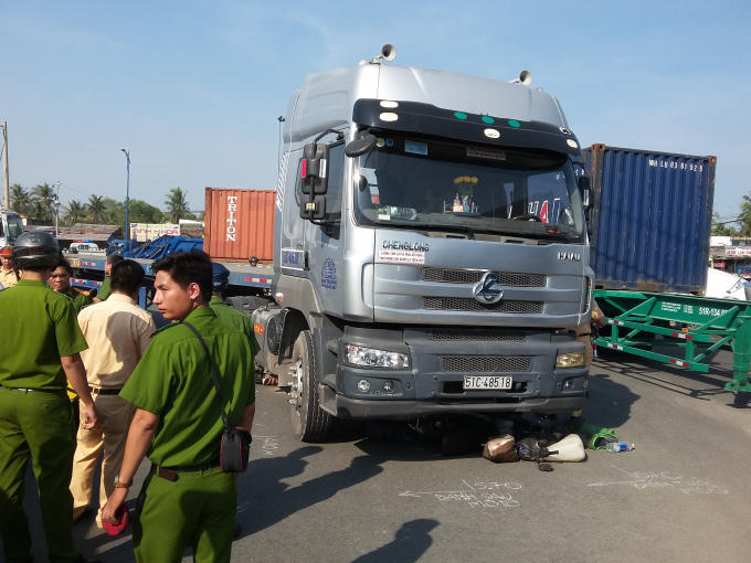 Hiện trường vụ tai nạn.