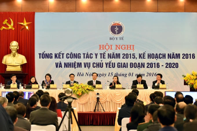 Thủ tướng Chính phủ Nguyễn Tấn Dũng phát biểu chỉ đạo tại Hội nghị tổng kết công tác y tế năm 2015, triển khai kế hoạch năm 2016 và nhiệm vụ chủ yếu giai đoạn 2016-2020.