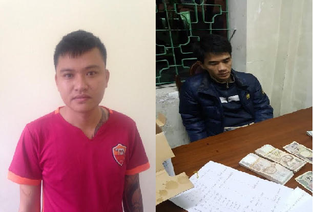 Đối tượng Dương và Bình bị công an bắt giữ. (Ảnh: VTC New)