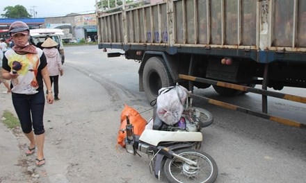 Hiện trường vụ tai nạn.