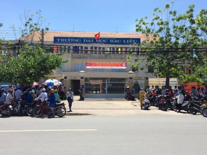 Điểm thi trường Đại học Bạc Liêu (cơ sở 2).