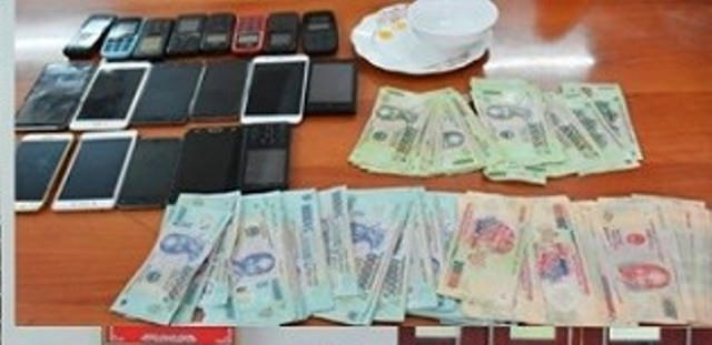 Tang vật một sới bạc lớn ở huyện Thạch Thành đã bị Cơ quan CSĐT Công an tỉnh Thanh Hóa triệt phá vào đầu năm 2018.