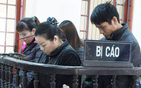 Các bị cáo tại tòa. (Ảnh: VOV)