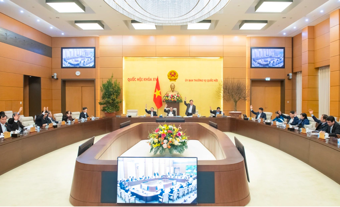 Phiên họp của Ủy ban Thường vụ Quốc hội (Ảnh: Quochoi.vn).