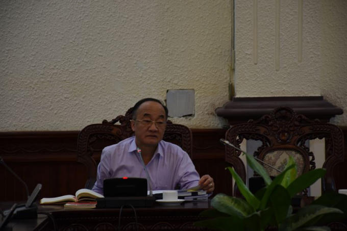 Ông Đặng Thanh Sơn phát biểu tại cuộc họp