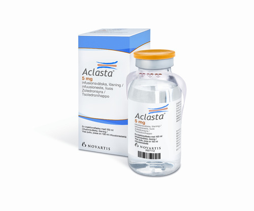 Sản phẩm thuốc Aclasta do Công ty TNHH Sandoz Việt Nam sản xuất.