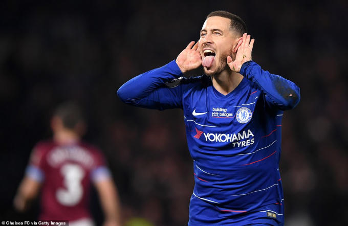 Hazard ghi bàn thắng mở tỷ số cho Chelsea. (Ảnh: Getty Images)