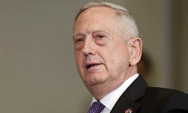 Bộ trưởng Quốc phòng Mỹ James Mattis. Ảnh: AP
