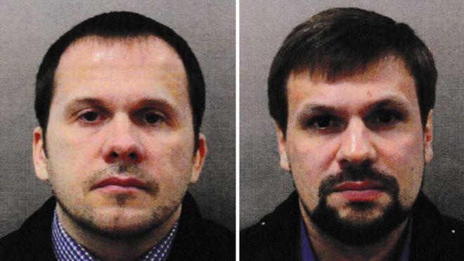 2 công dân nga bị cáo buộc đầu độc cựu điệp viên Sergei Skripal và con gái. (Ảnh: Getty)