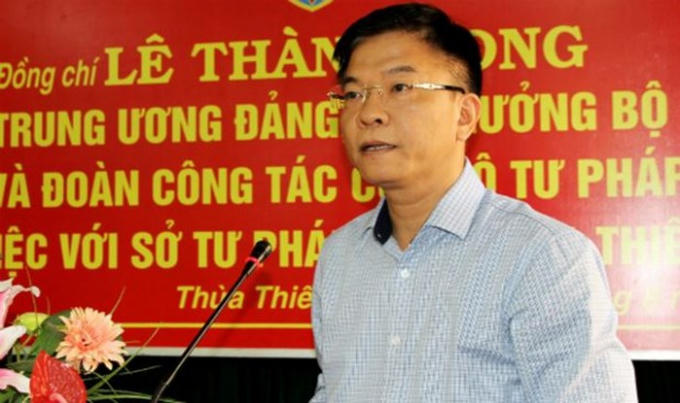 Bộ trưởng L&ecirc; Th&agrave;nh Long đ&aacute;nh gi&aacute; cao kết quả c&ocirc;ng t&aacute;c của Tư ph&aacute;p Thừa Thi&ecirc;n Huế