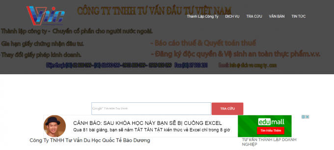 Giao diện của Công ty tư vấn du học quốc tế Bảo Dương