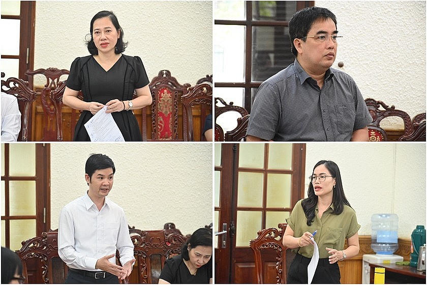 Đại diện một số đơn vị thuộc Bộ cho ý kiến tại cuộc họp.