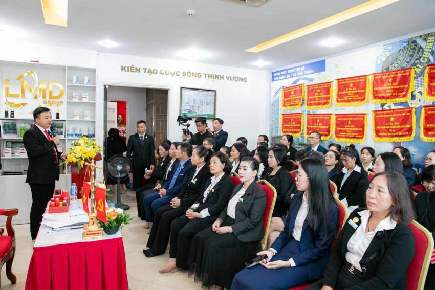 Chủ tịch Tập đoàn LMD Lương Mạnh Dũng phát biểu tại buổi lễ ký kết.