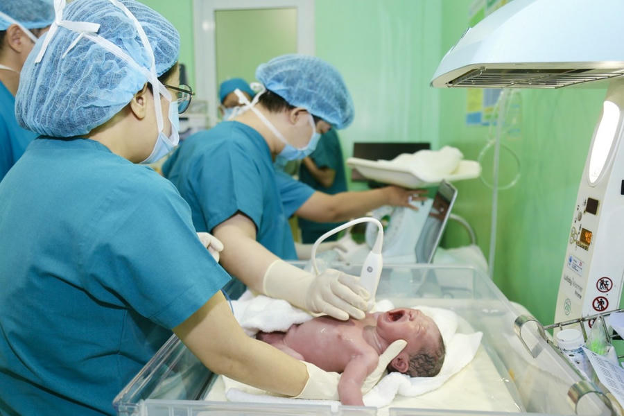 Đây là trường hợp thứ 3 được thông tim trong bào thai thành công tại Bệnh viện Từ Dũ. Ảnh: BVCC