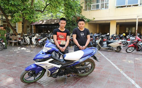 Hai đối tượng tại cơ quan Công an TP Vĩnh Yên