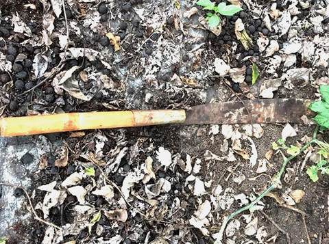 Con dao nghi phạm dùng chém người. Ảnh: HẢI ÂU.