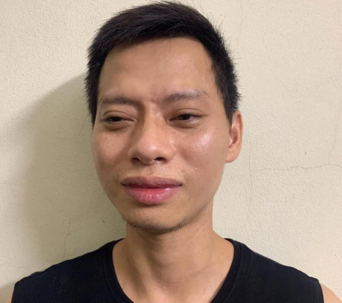 Đối tượng Hưng tại cơ quan công an.