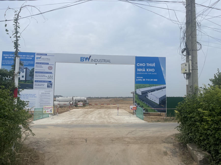 Khu vực thu hồi đất để thực hiện Dự án đường vào khu Logistics