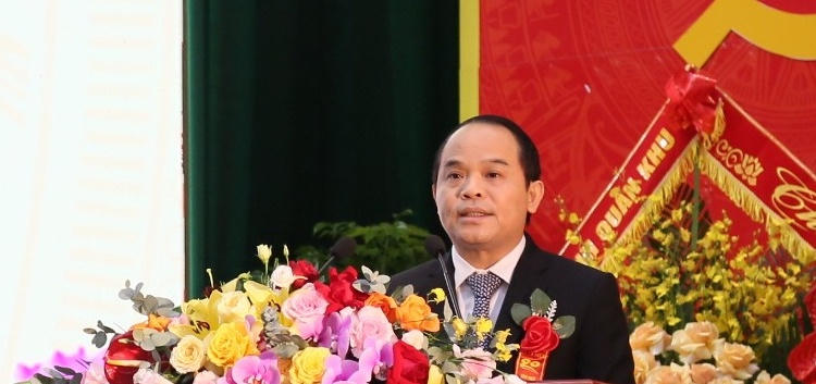 Đồng chí Nguyễn Quốc Đoàn, Bí thư Tỉnh ủy đọc diễn văn Kỷ niệm 90 năm Ngày thành lập Đảng bộ tỉnh Lạng Sơn