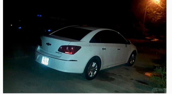 Chiếc xe ô tô chạy quá tốc độ bị tạm giữ vì chạy quá tốc độ. Ảnh: CA Quảng Nam.