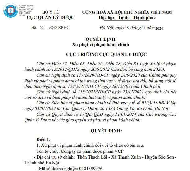 xu-phat-hanh-chinh-doi-voi-cong-ty-co-phan-duoc-pham-vcp