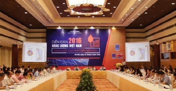 Toàn cảnh hội nghị của diễn đàn năng lượng Việt Nam 2016.