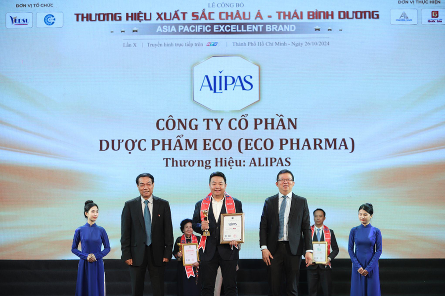 Thương hiệu Alipas của Dược phẩm ECO vinh dự nhận giải thưởng Thương hiệu xuất sắc châu Á - Thái Bình Dương