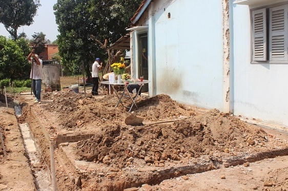 Nhà mẹ Lê Thị Kiều Oanh được xây dựng với diện tích 40m2.