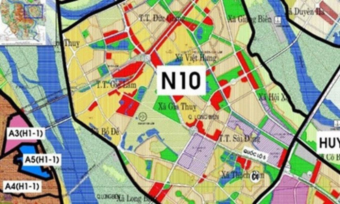 Khu đô thị rộng 13,42 ha ở Long Biên có quy mô dân số 1.300 người. Ảnh: NDH.